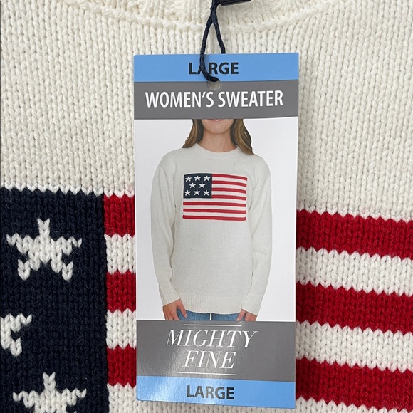 Ivory Sweater with Flag Motif - Picture 2 of 8